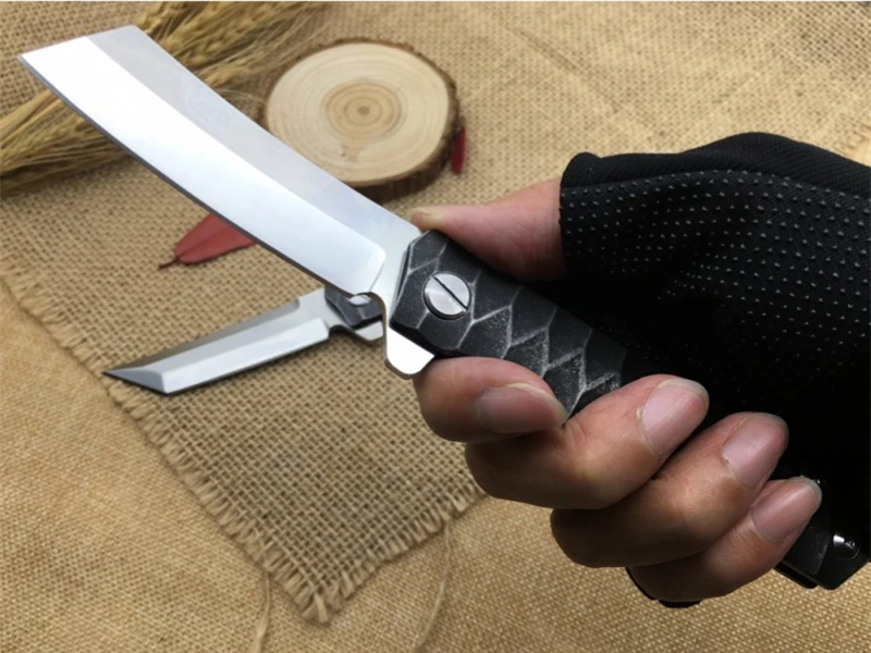 

Knives 58-60HRC Pocket Folding Knife D2 Blade Camping Hunting Survival Tactical Knifes Ball Bearing Flipper Washer Knives