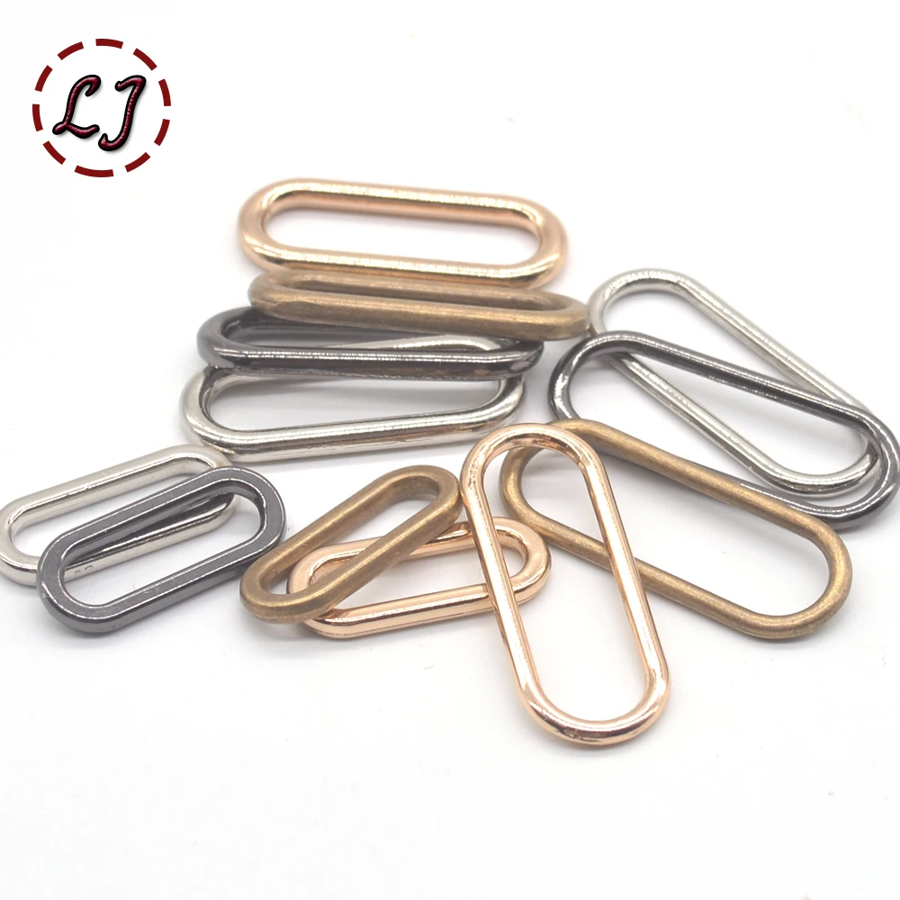 20pcs/lot silver gold bronze 20mm 25mm 30mm connection oval ring  alloy metal shoes bags garment Buckles DIY Accessory sewing