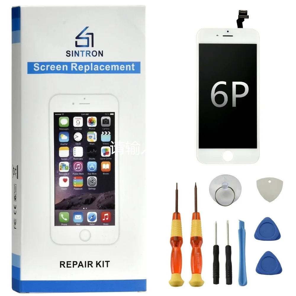 

[Sintron] 100% Test No Dead Pixel Replacement For iphone 6 Plus LCD Display With Touch Screen Digitizer Assembly, Black/White