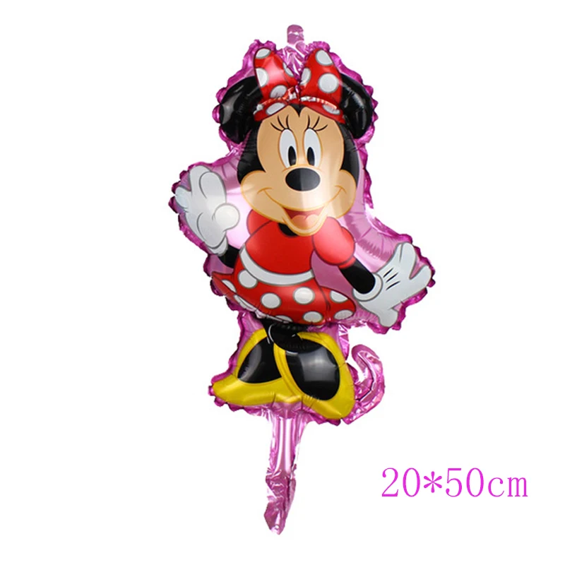Большие фольгированные шары с Микки и Минни Маус, украшенные красным бантом для дня рождения, Детские классические игрушки, вечерние шары с Минни Маус - Цвет: MN02201 minnie