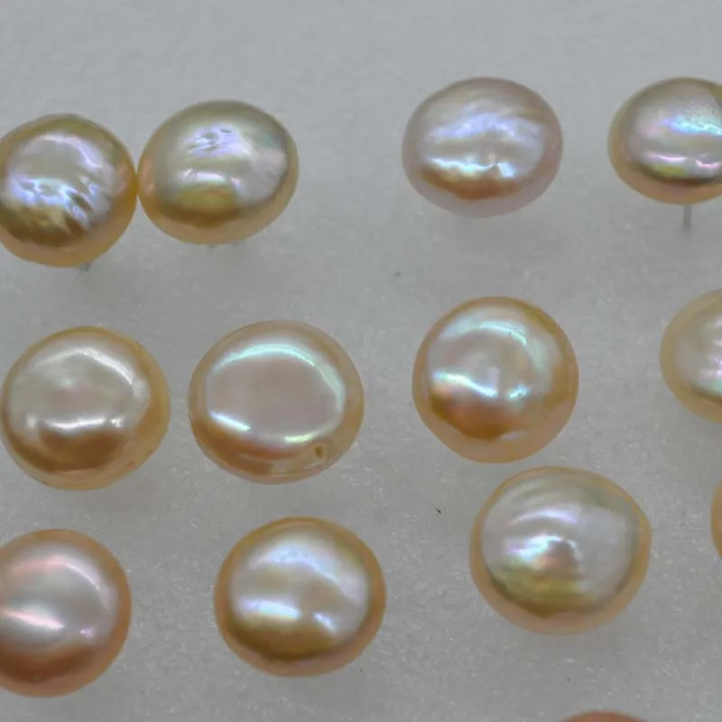 

Genuine natural colors 14-15mm studs freshwater pearl earring Q30355