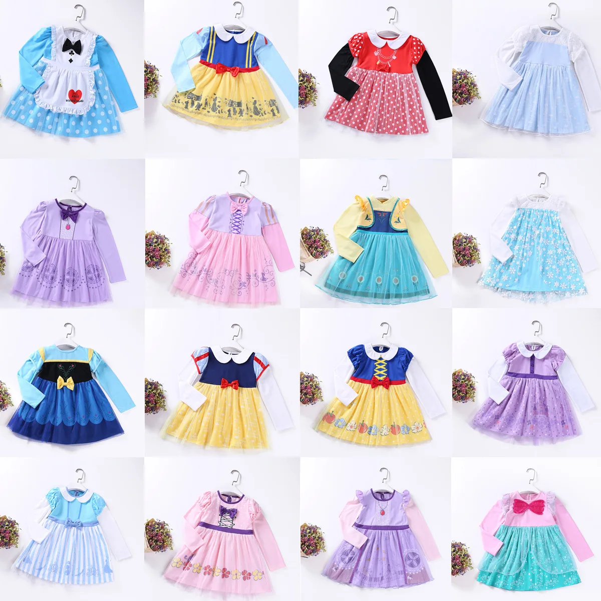 

WD5098 New Fashion children's Princess dress new pure cotton snow white dresses baby girl Halloween Costume Christmas dress