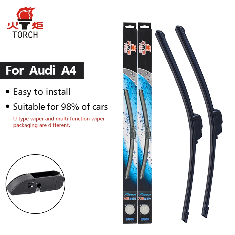TORCH Wiper Blades for Audi A4 B5 / B6 / B7 / B8 / B9 Hook / Latch
