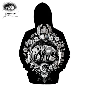 

Panda black By Pixie cold Art 3D Zip Hoody Animal Hoodies Men Zipper Sweatshirt Groot Tracksuit Brand Pullover Unisex Drop Ship