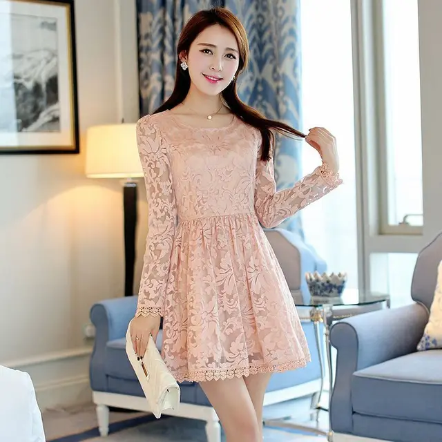 Printed Lace Dress Korean Version Of Spring And Summer 2015 New Women's ...