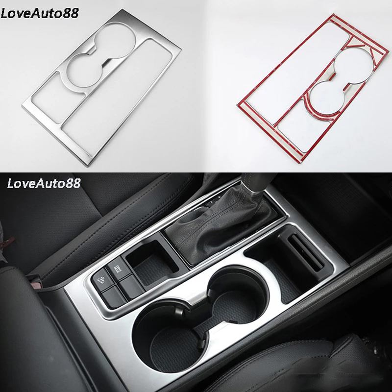 

For Hyundai Tucson 2015 2016 2017 2018 Stainless steel Water Cup Holder frame Gear Panel Handbrake Cover Trim Accessories