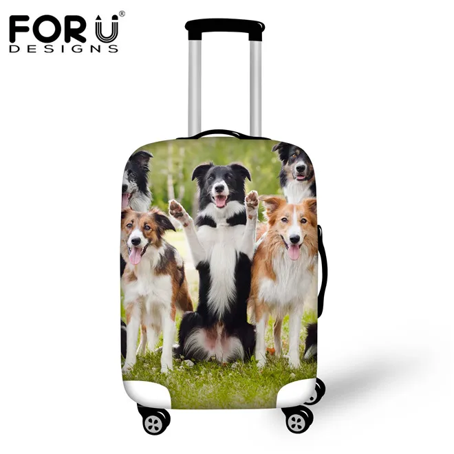 FORUDESIGNS 3D Border Collie собака багаж защитный чехол эластичный стрейч костюм чехол Чехлы для 18-30 дюймов чехол S/M/L Крышка - Цвет: H798