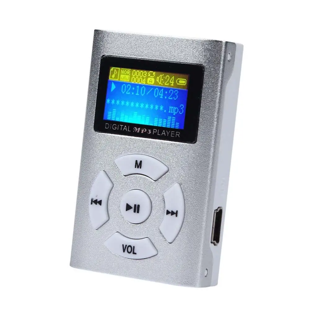 

USB Mini Digital MP3 Music Player LCD Screen Metal Support 32G MicroSD Card E