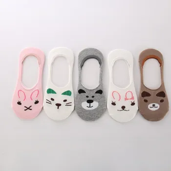 

Shallow Mouth Cotton Short Sock Cartoon Breathable Comfortable Invisible NonSlip Leisure Fshion Short Sock