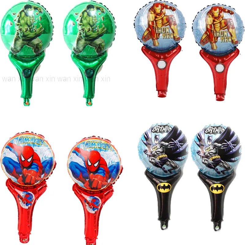 

20pcs/lot hulk party balloons new style hand cheering ironman foil balloons kid toys inflat air batman spiderman balloon