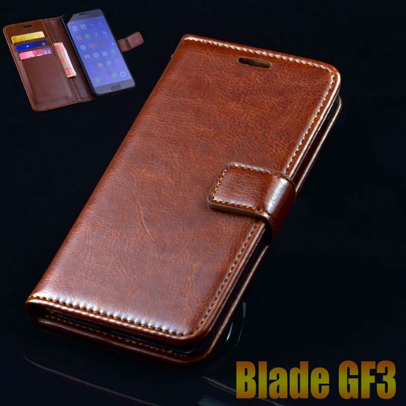 Для zte blade gf3 case оригинальный роскошный кожаный флип телефон мешки для gf 3 4.5