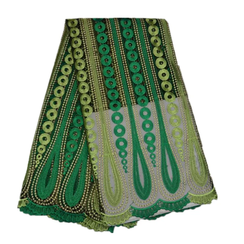 

African 100% Cotton Hot Tulle Embroidery Indian Bridal Lace Fabric