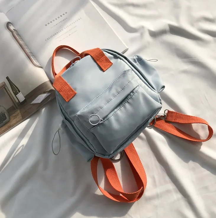 Классический мини-рюкзак для женщин и детей, маленький водонепроницаемый рюкзак Mochila для девочек, рюкзак для студентов, школьный ранец, T-6060 - Цвет: Blue