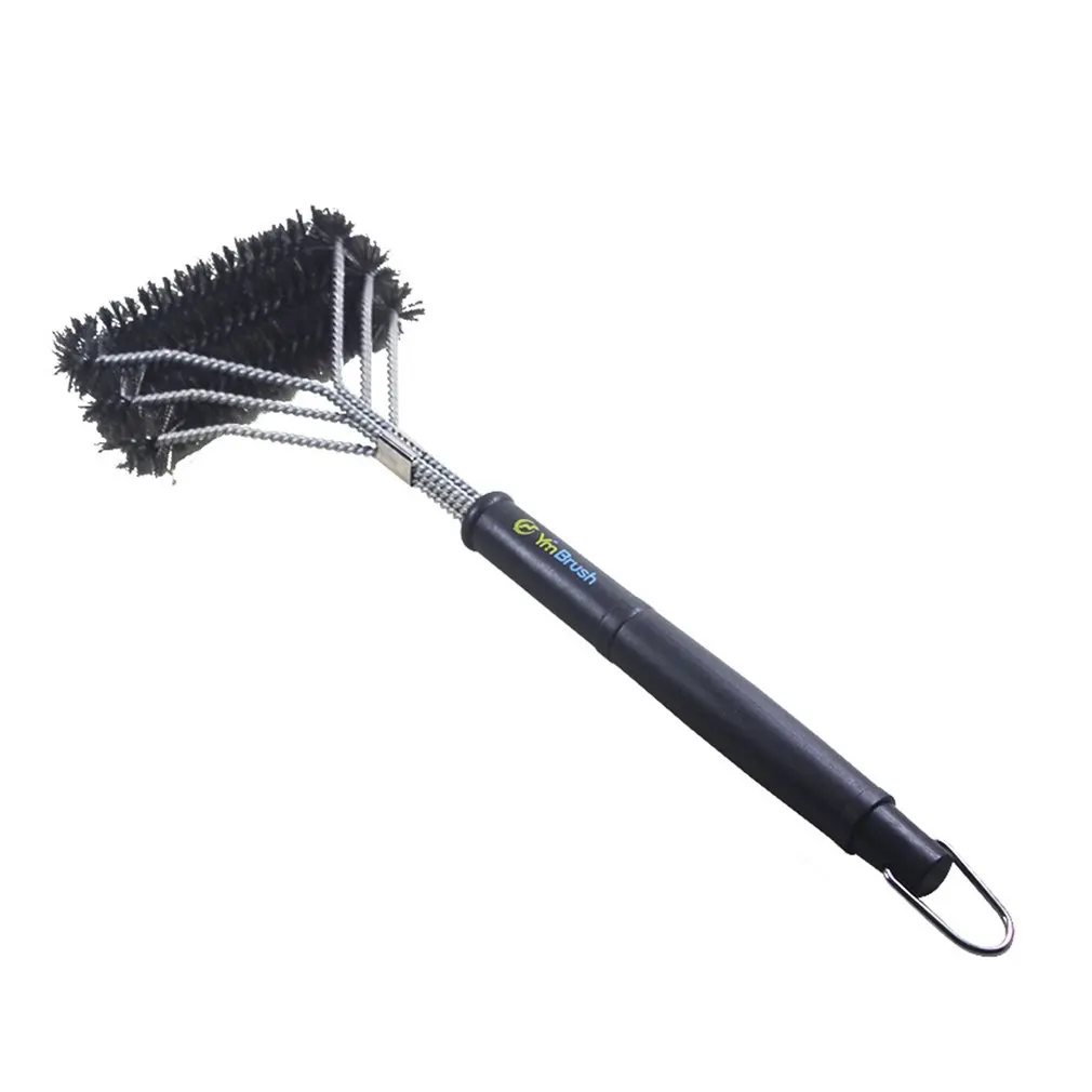 Grill Brush Barbecue Grill BBQ Brush Clean Tool Stainless Steel Wire Bristles Non-stick Cleaning Brushes With Handle