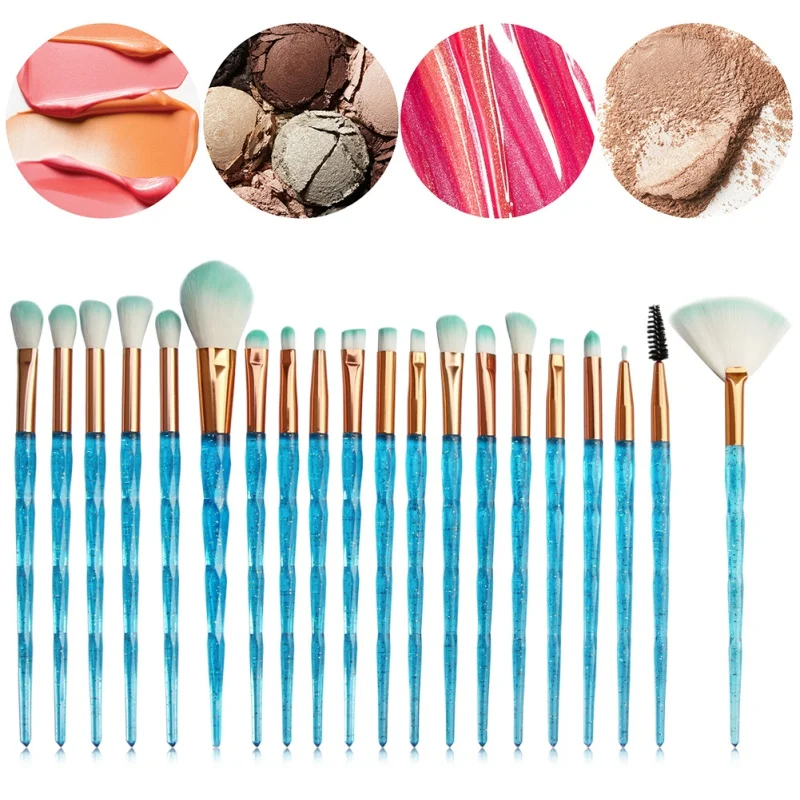 20Pcs/set Makeup Brushes Set Cosmetic Powder Foundation Eye Shadow Lip Eyebrow Colorful Professional Makeup Brush Kit