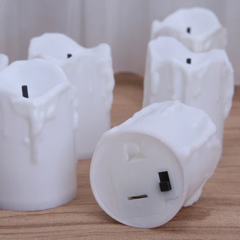 

Christmas Halloween Night light Plastic Battery Powered LED Candle Light Flameless Tealight Festival Wedding Decoration Lamp