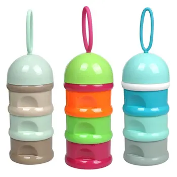 

Baby Feeding Portable Newborn Milk Container Infant Kids Formula Milk Powder Three Grid Snacks Candy Supplies Boxes Hot Sale