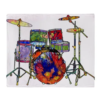 

Wild Drums Soft Fleece Throw Blanket Soft Flannel Blanket to on for the sofa/Bed/Car Portable Plaids