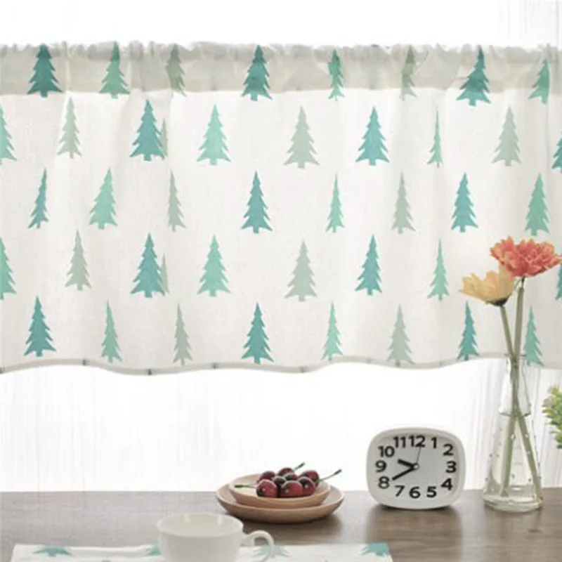 

2017 1pcs Fresh Sweet Countryside Style Short Curtains Semi-shade Small Window Curtain for Kitchen Toilet Decoration