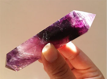 

NATURAL Fluorite QUARTZ CRYSTAL WAND POINT HEALING