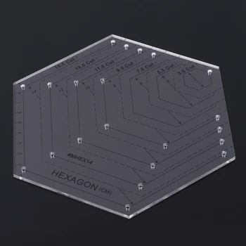 

Hexagon Quilting Ruler Patchwork Plastic Template DIY Sewing Tools Useful