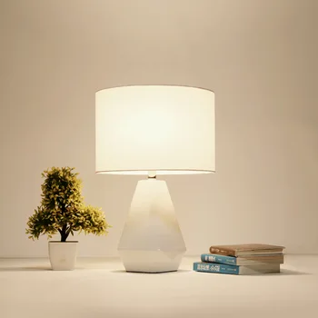 

TUDA 37X56cm Free Shipping White Resin Table Lamp Modern Minimalist Design Table Lamp For Living Room Bedroom Decoration E27