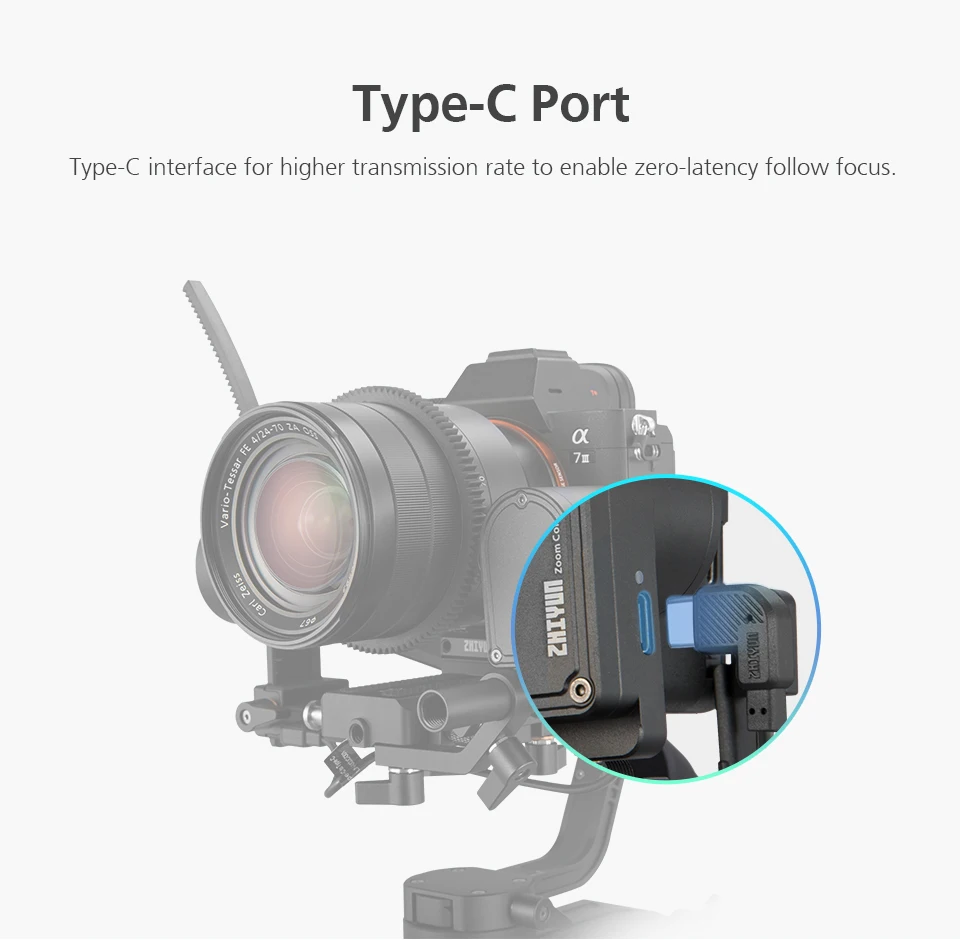 ZHIYUN Servo Follow Focus CMF03 трансмонтировать с Тип C порты и разъёмы быстрой настройки для Weebill Lab/кран 3 лаборатории DSLR камера Gimbal