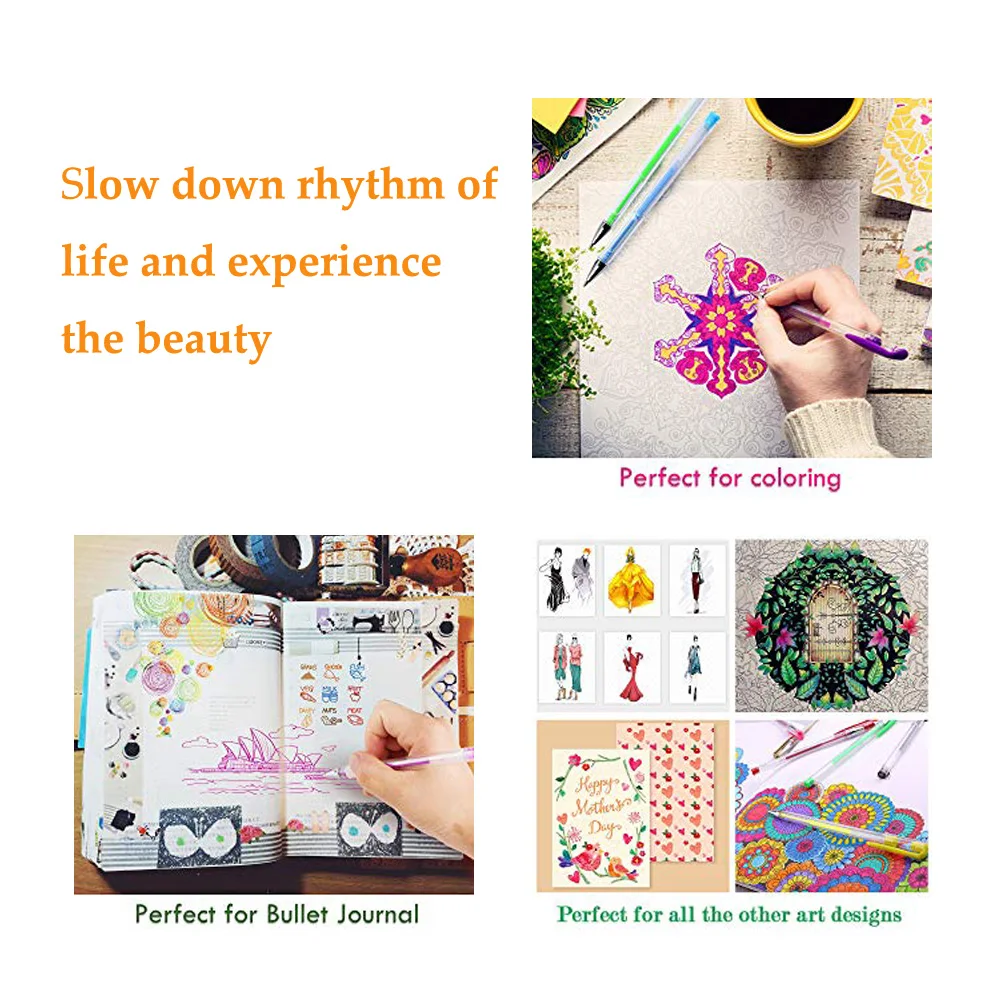 Preise 100 farbe Gel Pen Set Glitter Neon Metallic 0,8mm Zeichnung Kunst Stifte mit Faltbare Fall Schule Schreibwaren + Malerei buch Handschuh Geschenk