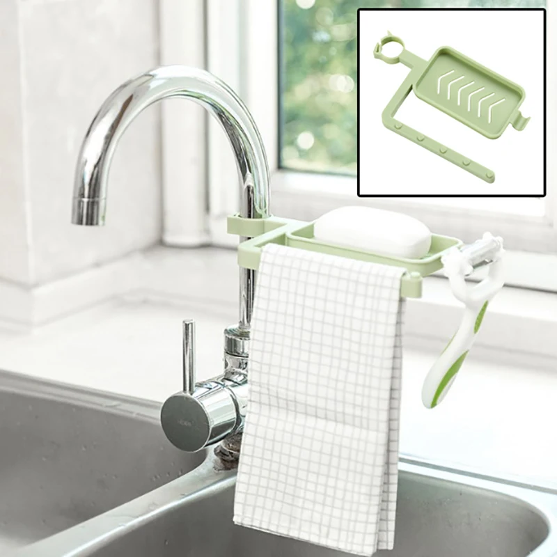 Drain Rack Dishwashing Holder Sink Organizer Sponge Hanger Sponge