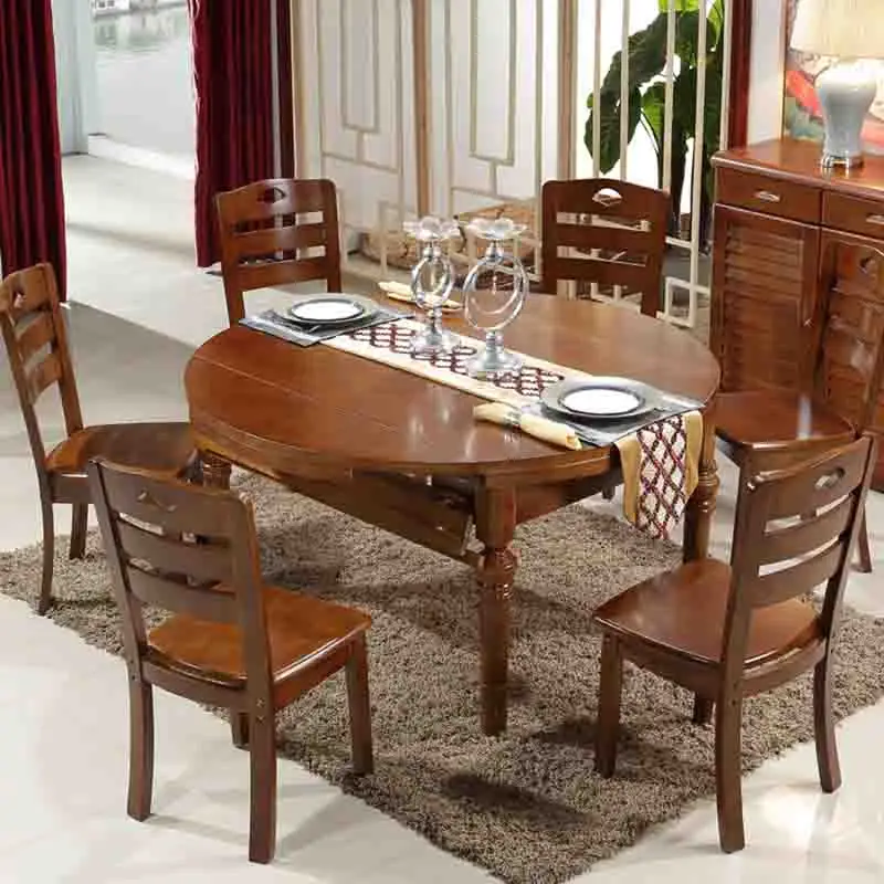 Furniture restaurant combination adjustable fold modern Simple dining table