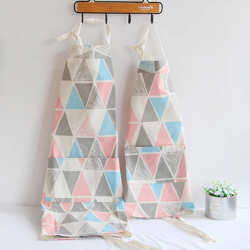 Parent-Child Kitchen Cooking Bib Apron Cotton apron overalls Lady Women Men High-grade Kitchen Apron Cooking Accessory