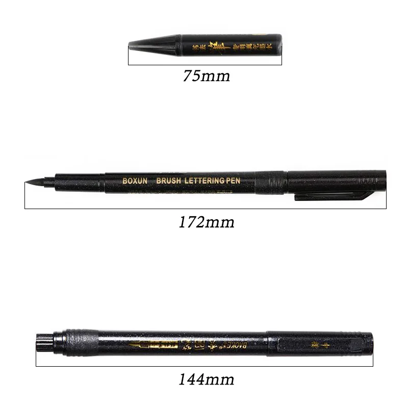 4 размера перьевые ручки для каллиграфии, набор ручек с надписями, набор гибких перьевых маркеров для написания рисунков, DIY Bullet Journal