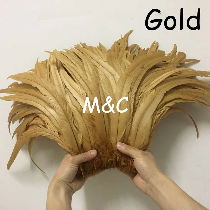 30-35 cm 12-14 polegada ouro galo cauda
