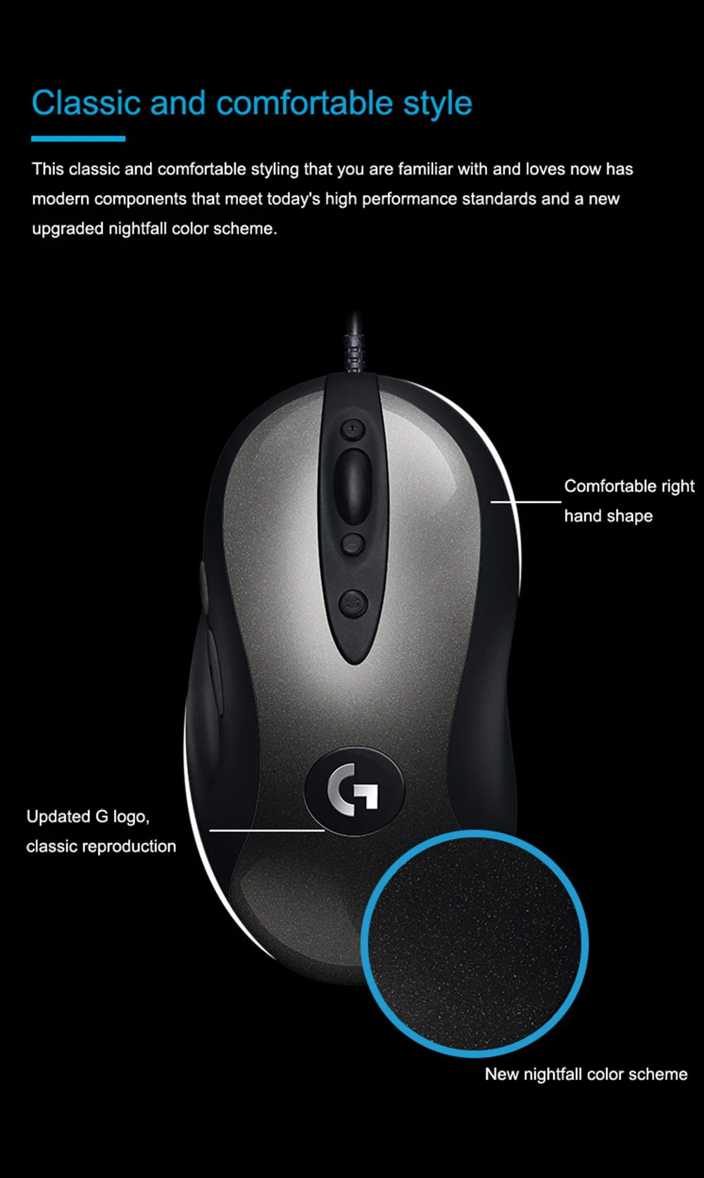 Новая версия Классическая игровая мышь logitech MX518 16000 dpi