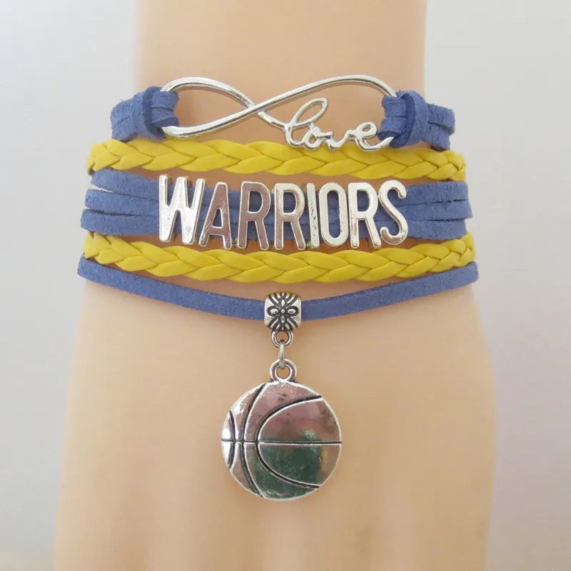 hot sale warriors basketball team bracelets infinity basketball team