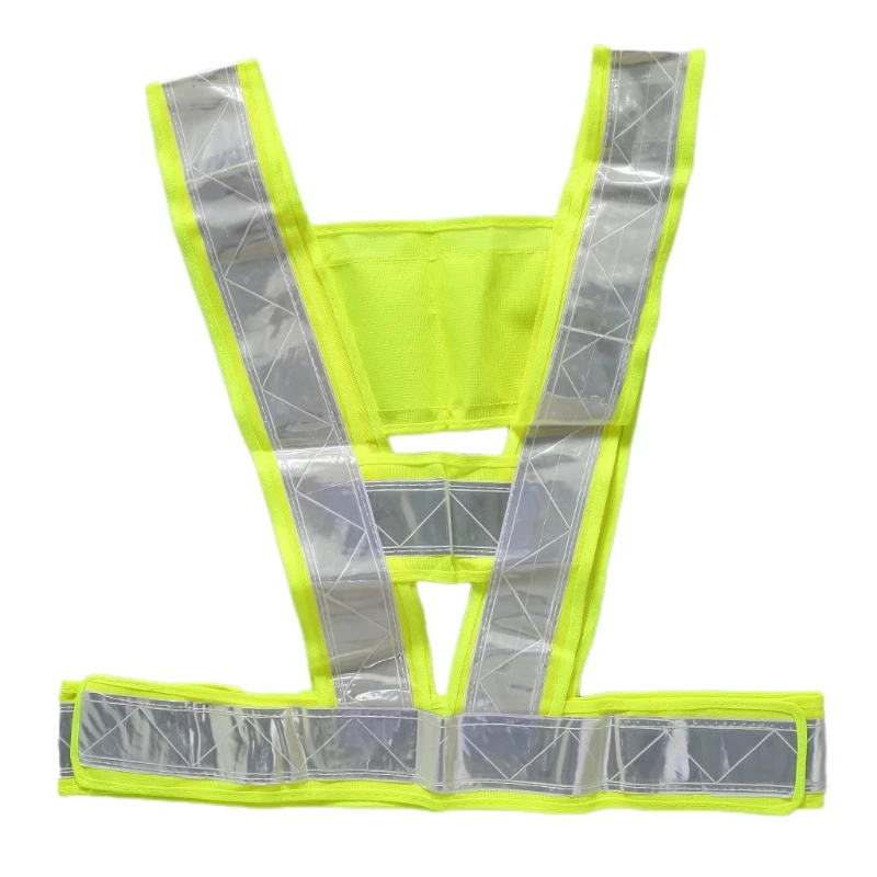 Security High Visibility Reflective Vest V Type Construction Traffic