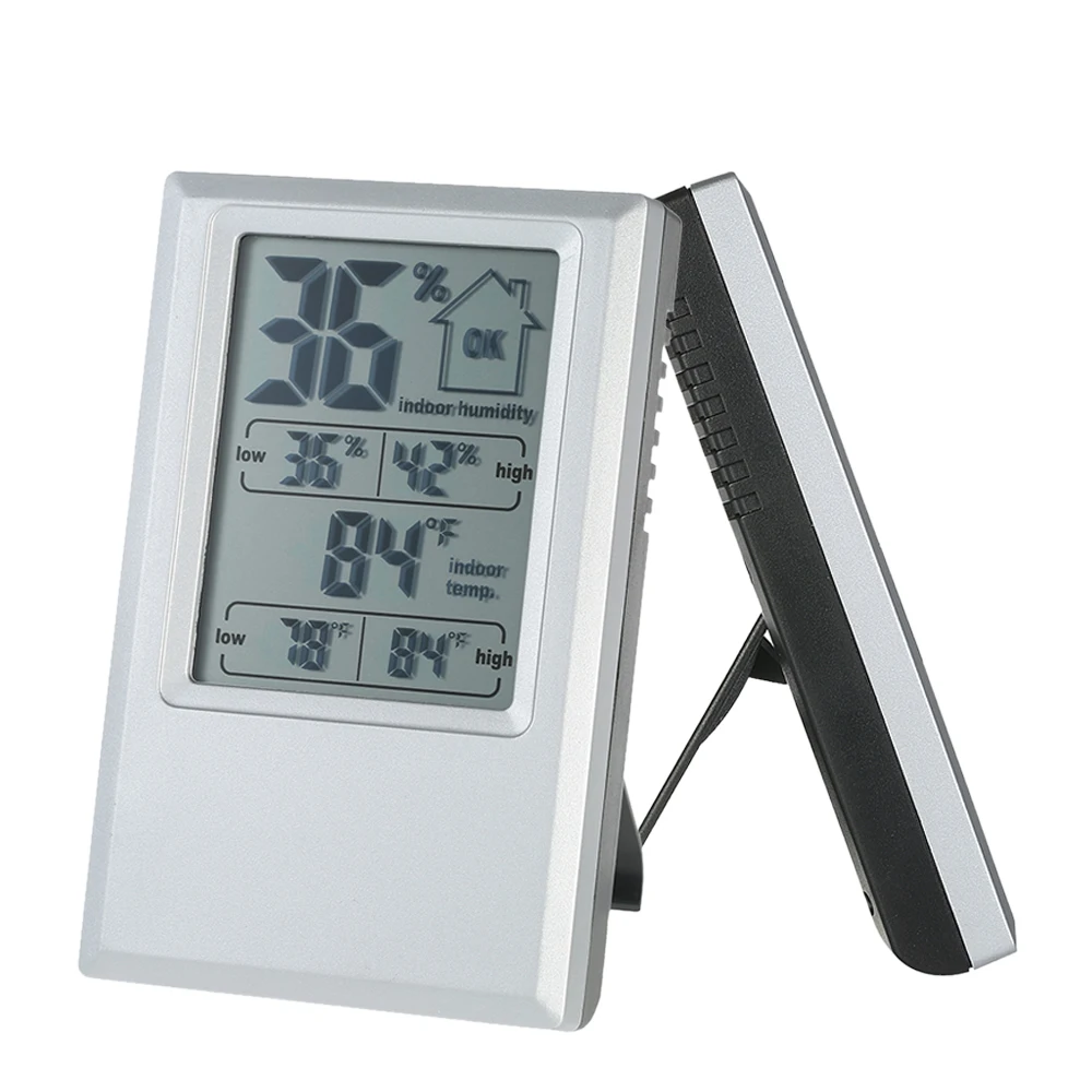 Качественный цифровой термометр-гигрометр для помещений, Погодная станция, часы, измеритель температуры и влажности, максимальное минимальное значение, комфортный уровень