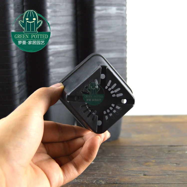 7 см Черные Квадратные горшочки для суккулентов питомник коробка (70)|black square pots|square