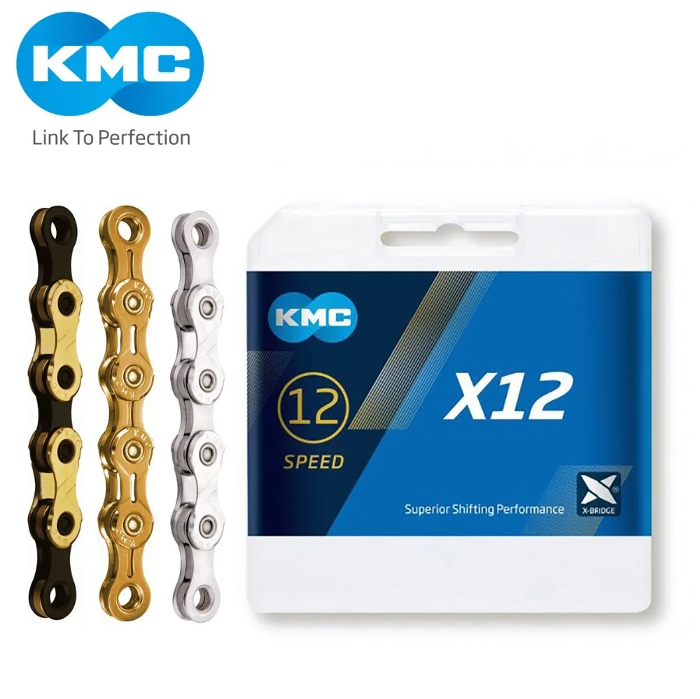 KMC cadena x12 12 veces 126 eslabones Gold Box