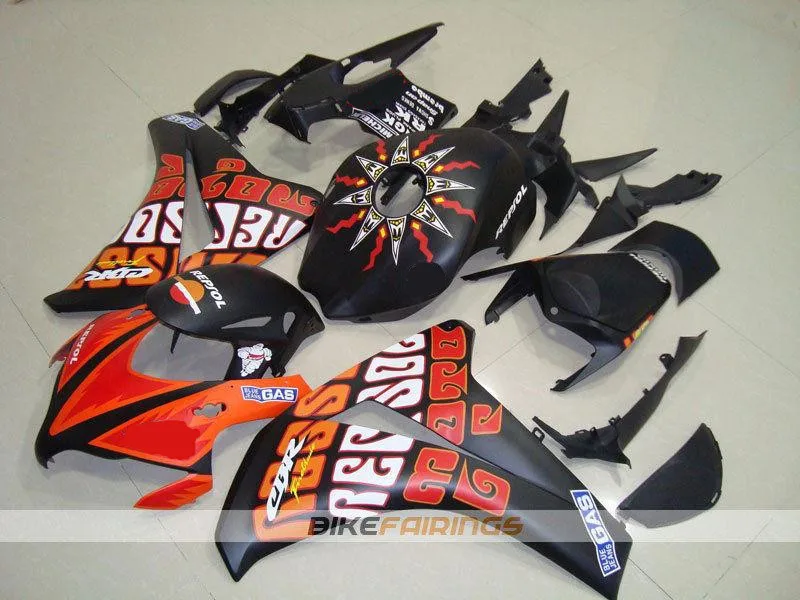 ABS Обтекатели для CBR1000RR CBR1000 CBR 1000 RR 2008 2009 2010 2011 ABS впрыска обтекателя кузова Комплект холодный матовый
