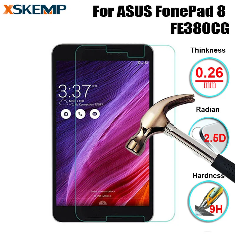 Для ASUS FonePad 8 FE380CG Tablet PC закаленное стекло 9H жесткая защитная пленка Взрывозащищенная 2.5D Edge прозрачная на планшет