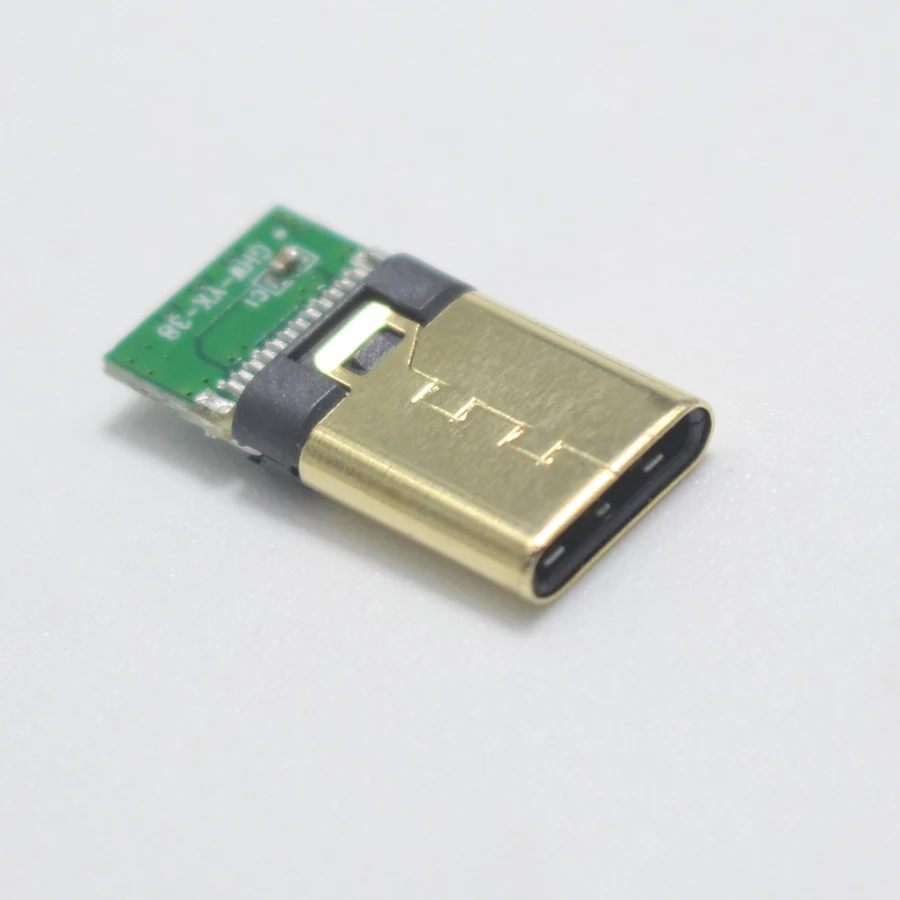 NinthQua 2 комплекта OTG USB 3,1 type-C 5Pin позолоченный штекер для DIY двусторонний штекер телефонная линия передачи данных для OD мм2 кабель