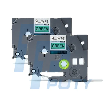 

2PCS PUTY 9mm Black On Green TZe-721 tz721 TZ-721 label tapes compatible for PT200 1000 D210 H110 E110 P-Touch label printers