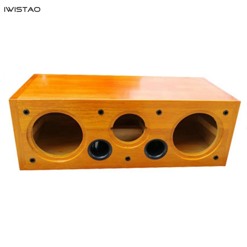 IWISTAO 4-inch Double Bass plus Treble Center Speaker Empty Enclosure 5.1 Home theater 12L HIFI Audio DIY