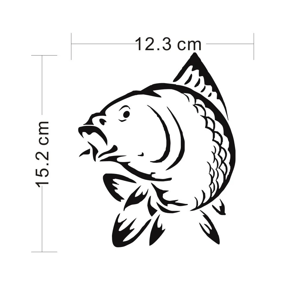 Cunymagos Marine Animal Fish Funny Car Sticker Fashion Car Styling Decoration Accessories Sticker BlackSilverLaser 12.315 (4)