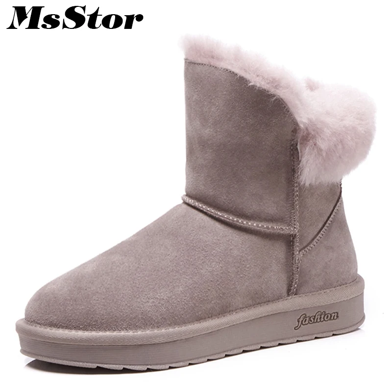 MsStor Women Snow Boots Wool Warm Ankle Boots For Woman Winter Shoes Slip On Plush Wool Cotton Boot Shoes For Woman Black Pink цена MsStor Women Snow Boots Wool Warm Ankle Boots For Woman Winter Shoes Slip On Plush Wool Cotton Boot Shoes For Woman Black Pink цены онлайн