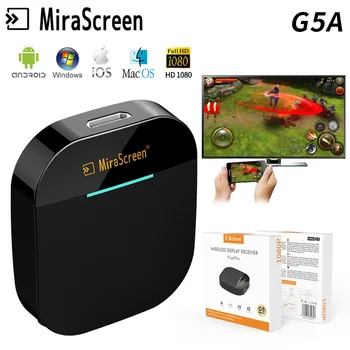 

NEW Mirascreen G5A 2.4G/5G Miracast Any Cast Wireless HDMI DLNA AirPlay TV Stick Wifi Display Dongle Receiver for IOS Android PC