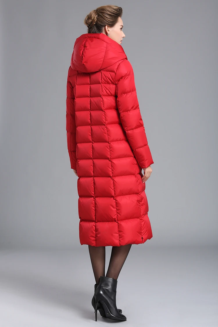 Goedkoop Nieuwe Vrouwen winter dikke plus size Lange down jas oversized jas vrouwelijke Zwart bordeaux donker grijs zilver navy 3XL 4XL 7XL grote