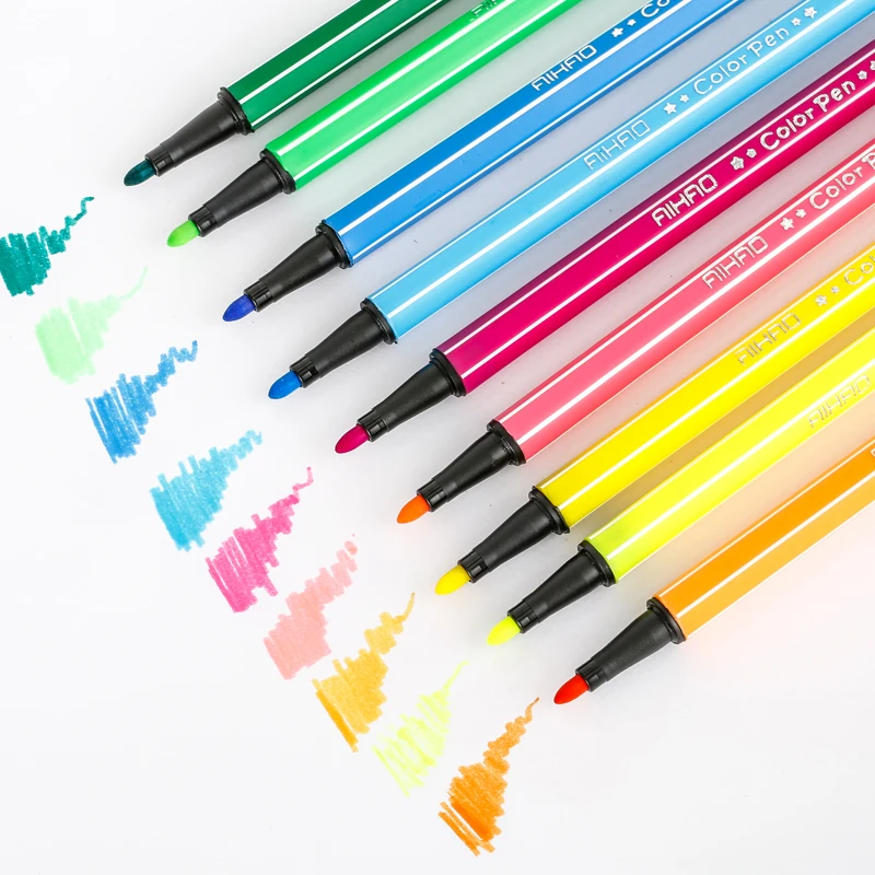 12/18/24/36/48 Colors Watercolor Pen Highlighter Art Marker Pen Water