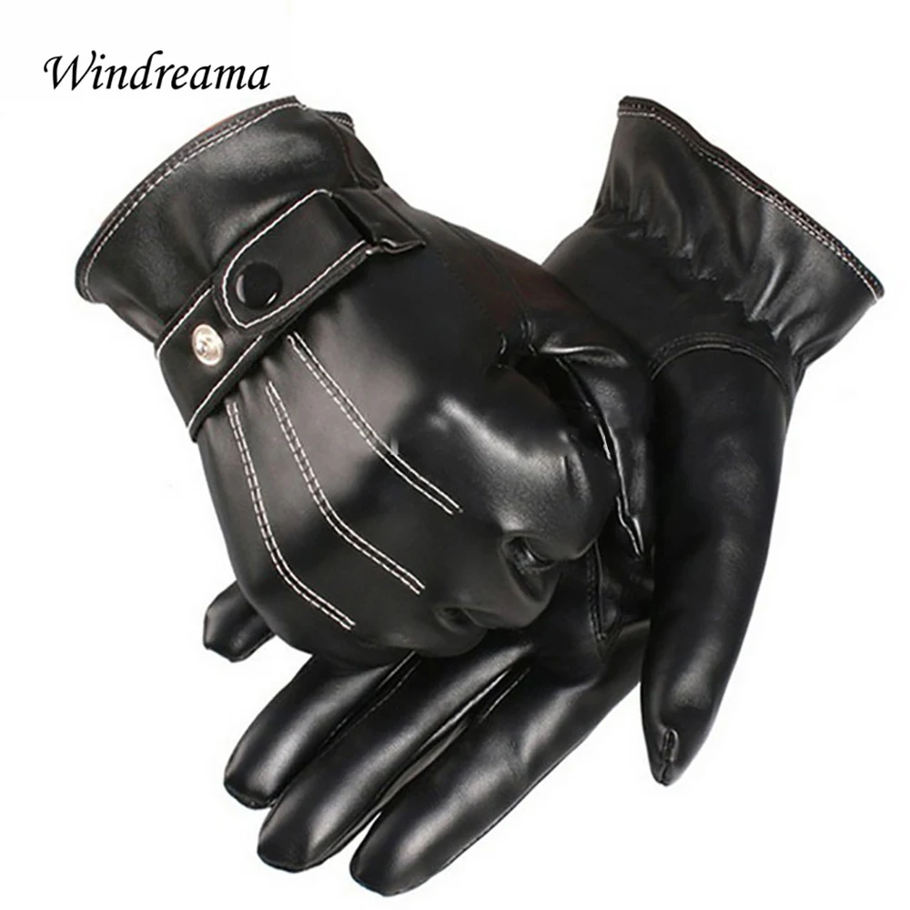Windreama Hot Sale 1pair Men Luxurious Faux Leathe...